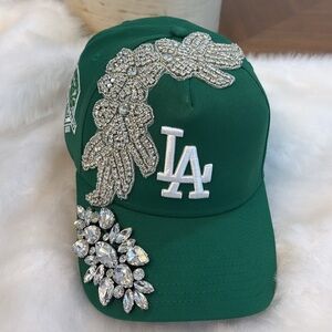 Green Embellished Cap